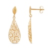 Thumbnail Image 2 of Italia D'Oro Teardrop Dangle Earrings 14K Yellow Gold