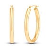 Thumbnail Image 1 of Oval Tube Hoop Earrings 10K Yellow Gold