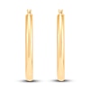 Thumbnail Image 3 of Oval Tube Hoop Earrings 10K Yellow Gold