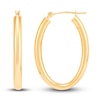 Thumbnail Image 4 of Oval Tube Hoop Earrings 10K Yellow Gold