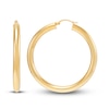 Thumbnail Image 2 of Round Tube Hoop Earrings 14K Yellow Gold