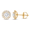 Thumbnail Image 1 of Lab-Created Diamond Stud Earrings 1-1/2 ct tw Round 14K Yellow Gold