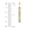 Thumbnail Image 3 of Italia D'Oro Blue Enamel Diamond-Cut Dangle Earrings 14K Yellow Gold