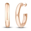 Thumbnail Image 1 of Polished Open Hoop Earrings 14K Rose Gold 30mm