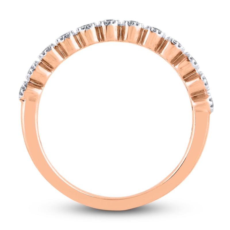 Main Image 2 of Diamond Wedding Band 1/5 ct tw Round 14K Rose Gold