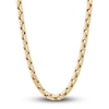 Thumbnail Image 0 of LUSSO by Italia D'Oro Men's Square Link Chain Necklace 14K Yellow Gold 22" 6mm