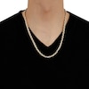 Thumbnail Image 2 of LUSSO by Italia D'Oro Men's Square Link Chain Necklace 14K Yellow Gold 22" 6mm