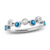 Thumbnail Image 1 of Juliette Maison Natural Blue Zircon & Natural White Sapphire Ring 10K White Gold