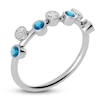 Thumbnail Image 2 of Juliette Maison Natural Blue Zircon & Natural White Sapphire Ring 10K White Gold