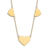 Thumbnail Image 0 of Engravable Multi-Heart Necklace 14K Yellow Gold 16" to 18" Adjustable