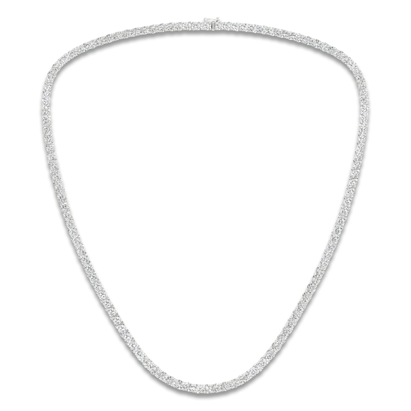 Main Image 1 of Lab-Created Diamond Tennis Necklace 20 ct tw 14K White Gold