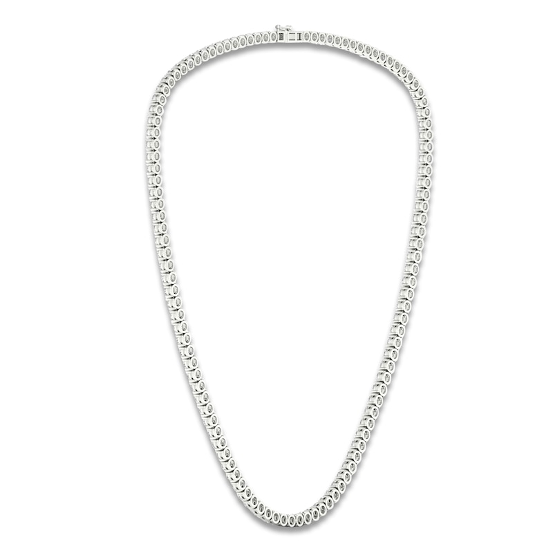 Main Image 2 of Lab-Created Diamond Tennis Necklace 20 ct tw 14K White Gold