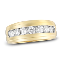 Men's Diamond Anniversary Band 1 ct tw Round 14K Yellow Gold