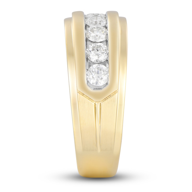 Main Image 2 of Men's Diamond Anniversary Band 1 ct tw Round 14K Yellow Gold