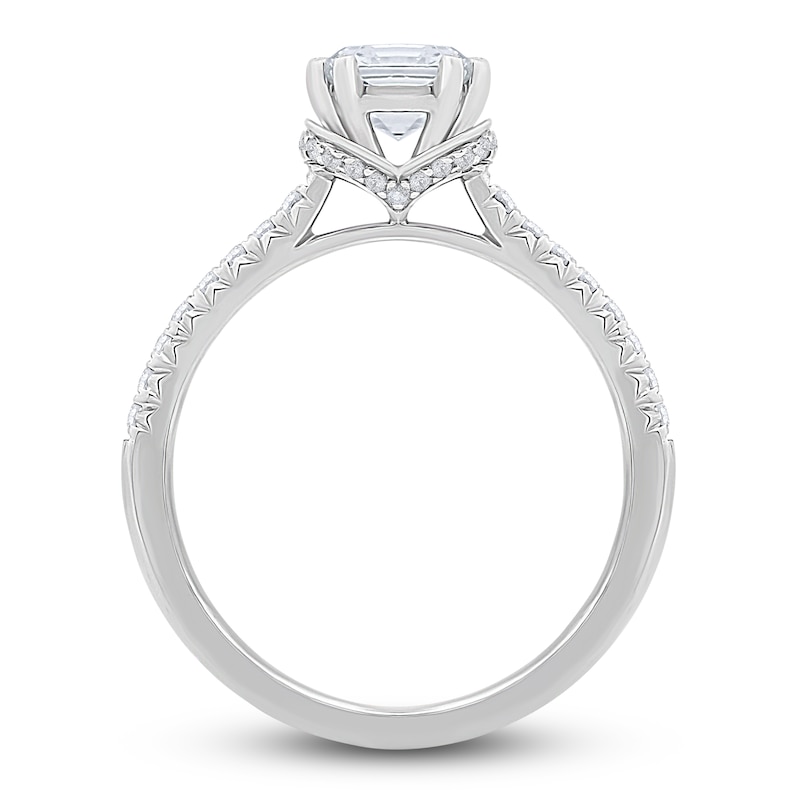 Main Image 3 of Diamond Engagement Ring 3/4 ct tw Baguette-cut 14K White Gold