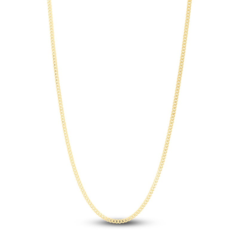 Semi-Solid Gourmette Chain Necklace 14K Yellow Gold 22" 2.8mm