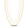 Thumbnail Image 1 of Beaded, Paperclip & Bismark Chain Necklace Set 14K Yellow Gold