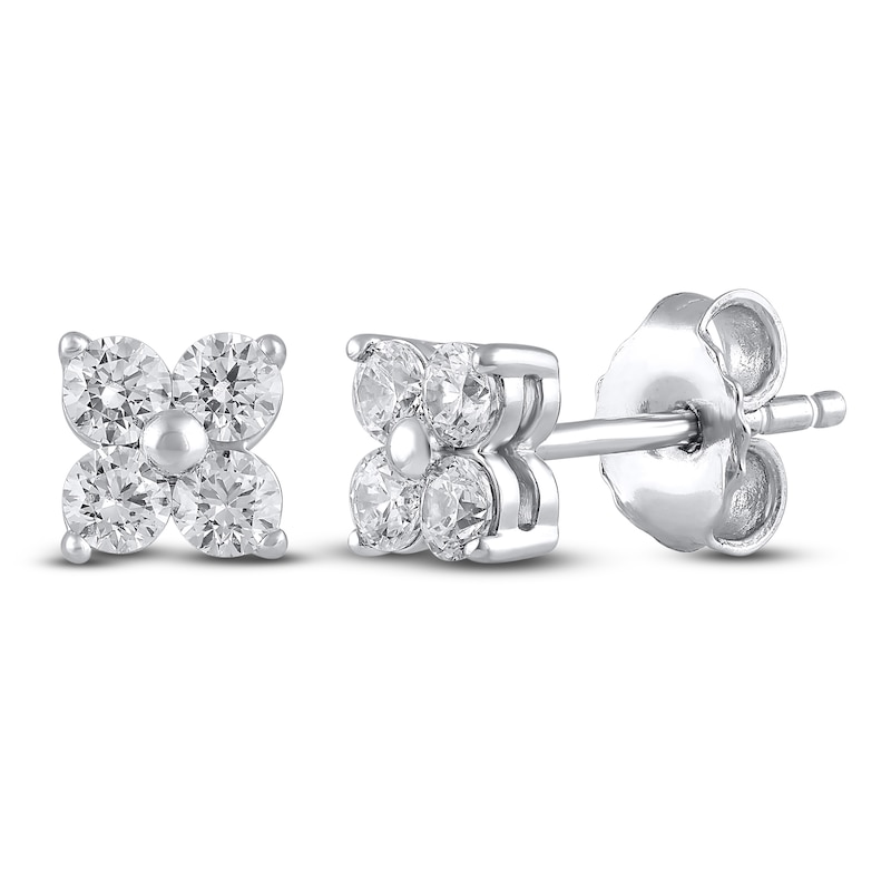 Main Image 2 of Diamond Earrings 1/2 ct tw Round 14K White Gold