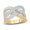 Thumbnail Image 1 of Diamond Ring 1 ct tw Round/Baguette 14K Yellow Gold