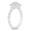 Thumbnail Image 1 of Diamond Double Halo Engagement Ring 3/4 ct tw 14K White Gold
