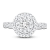 Thumbnail Image 2 of Diamond Double Halo Engagement Ring 3/4 ct tw 14K White Gold