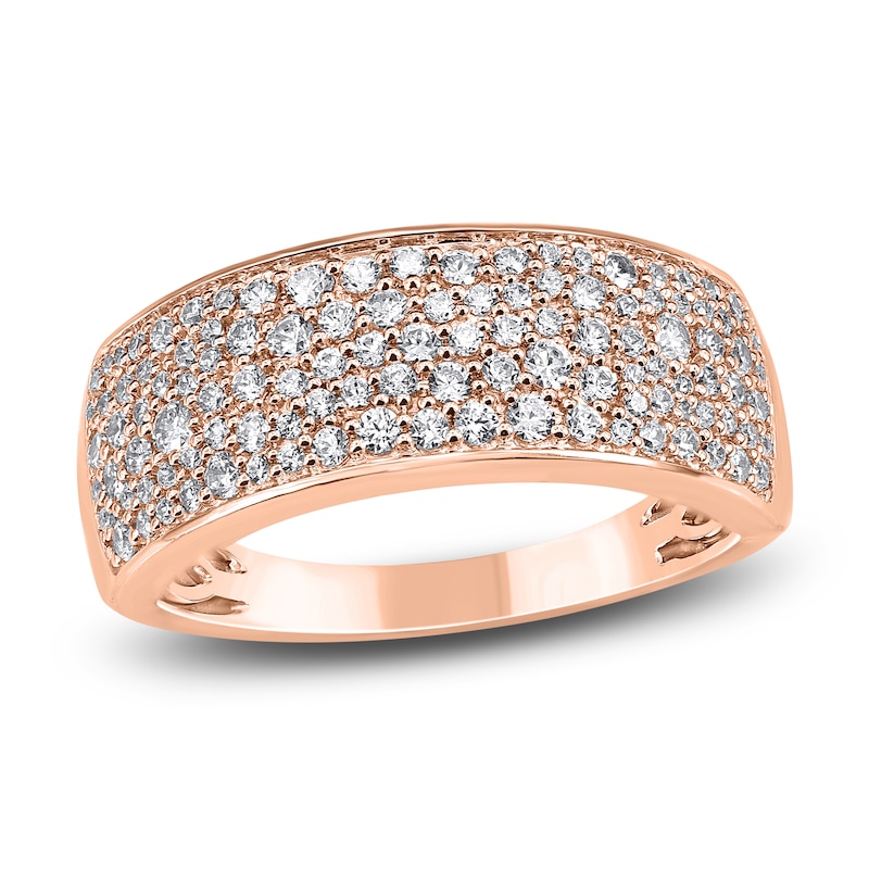 Main Image 1 of Multi-Row Diamond Anniversary Ring 3/4 ct tw 14K Rose Gold