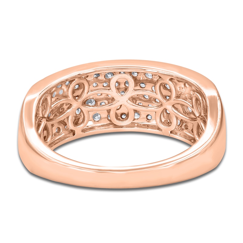 Multi Row Diamond Anniversary Ring 34 Ct Tw 14k Rose Gold Jared 9176