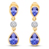 Thumbnail Image 1 of Kallati Natural Tanzanite & Diamond Dangle Earrings 1/20 ct tw 14K Yellow Gold