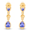 Thumbnail Image 3 of Kallati Natural Tanzanite & Diamond Dangle Earrings 1/20 ct tw 14K Yellow Gold