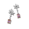 Thumbnail Image 1 of Rectangle-Cut Natural Ametrine & Diamond Earrings 5-3/8 ct tw 18K White Gold