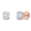 Thumbnail Image 2 of Round-Cut Diamond Solitaire Stud Earrings 1-1/5 ct tw 14K Rose Gold (I/I2)