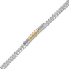 Thumbnail Image 2 of 1933 by Esquire Men's Diamond Curb Chain ID Bracelet 1/4 ct tw 10K Yellow Gold & Sterling Silver 8.5&quot;