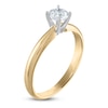 Thumbnail Image 1 of Certified Round Diamond Solitaire Engagement Ring 1/2 ct tw 14K Yellow Gold (I/I1)