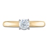 Thumbnail Image 2 of Certified Round Diamond Solitaire Engagement Ring 1/2 ct tw 14K Yellow Gold (I/I1)