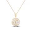 Thumbnail Image 2 of Multi-Diamond Open Halo Necklace 1/4 ct tw 10K Yellow Gold 19&quot;