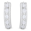 Thumbnail Image 1 of Marquise & Round-Cut Diamond Hoop Earrings 5/8 ct tw 14K White Gold