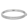 Thumbnail Image 2 of Italia D'Oro Diamond-Cut Domed Cleopatra Bracelet 14K White Gold 7&quot;