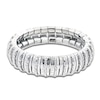 Thumbnail Image 1 of Italia D'Oro Diamond-Cut Domed Cleopatra Ring 14K White Gold