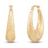 Thumbnail Image 2 of Diamond-Cut Puff Hoop Earrings 10K Yellow Gold 22.6mm