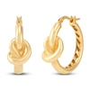 Thumbnail Image 1 of Knot Hoop Earrings 10K Yellow Gold