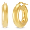 Thumbnail Image 2 of Tube Hoop Earrings 10K Yellow Gold 10mm