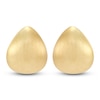 Thumbnail Image 1 of Italia D'Oro Hollow Domed Teardrop Stud Earrings 14K Yellow Gold