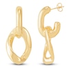 Thumbnail Image 1 of Twist Doorknocker Drop Earrings 14K Yellow Gold