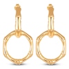 Thumbnail Image 1 of Italia D'Oro Bamboo Doorknocker Earrings 14K Yellow Gold