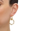 Thumbnail Image 2 of Italia D'Oro Bamboo Doorknocker Earrings 14K Yellow Gold