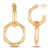 Thumbnail Image 4 of Italia D'Oro Bamboo Doorknocker Earrings 14K Yellow Gold