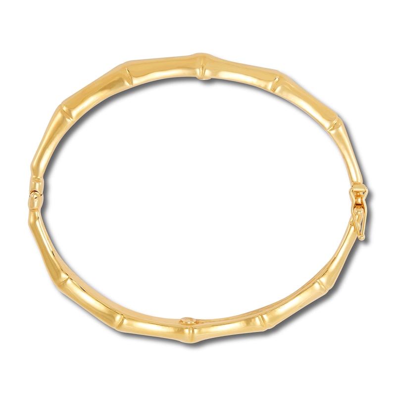 Italia D'Oro Bamboo Bangle Bracelet 14K Yellow Gold