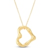 Thumbnail Image 0 of Italia D'Oro Bamboo Heart Necklace 14K Yellow Gold 18"