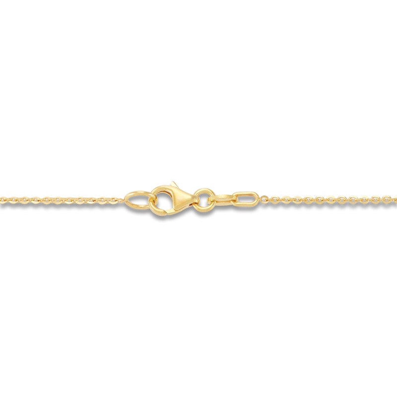 Italia D'Oro Bamboo Heart Necklace 14K Yellow Gold 18"