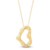 Thumbnail Image 3 of Italia D'Oro Bamboo Heart Necklace 14K Yellow Gold 18"